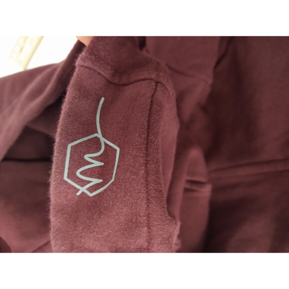 Maven Thread Full Zip Track Jacket Ponte Knit Size XXL Colorblock Burgundy Cream - Picture 13 of 16